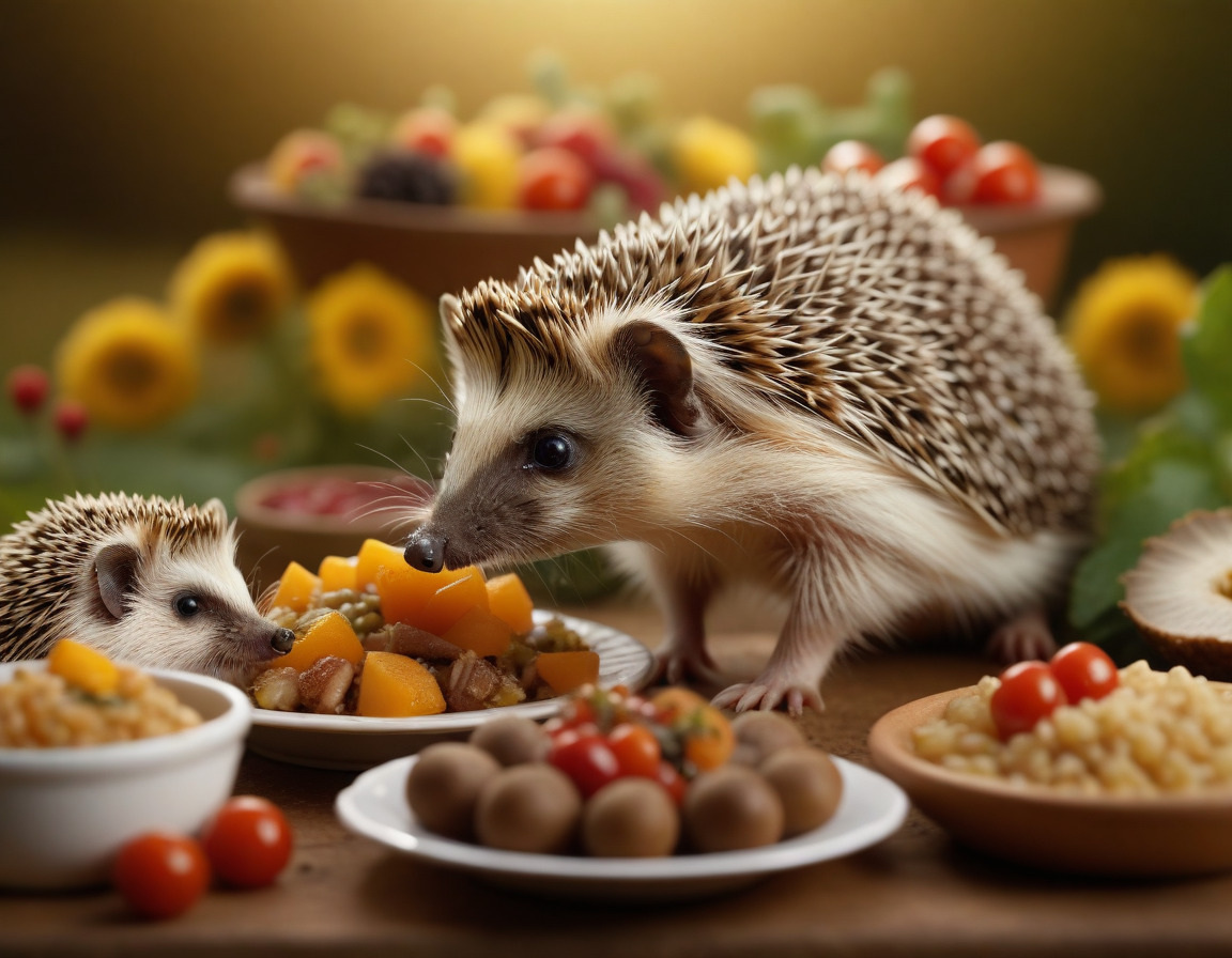Igel-Schlacht am kalten Büffet